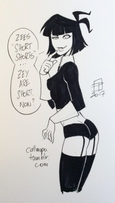 callmepo: You brain does weird things when you can’t sleep.   Here’s “not-so-Creepy” Susie in booty shorts.  &lt;3 &lt;3 &lt;3