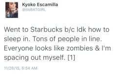 glitchnoiz:  brain-food:  This has been my thanksgiving.  I was the frappachino   more action in a Starbucks line than my while college experience