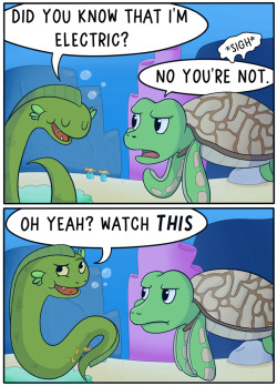 theodd1sout:  Eel and Sea Turtle Part 3 Part 1   Part 2  Full Image 