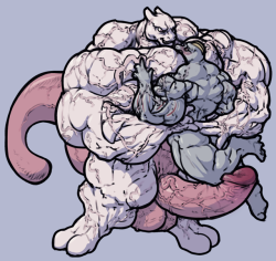 bigbisoniswatchingyou:  Support pokemon Pokémon related trade with RippedSaurian from a while ago.Machoke thought he was a big deal, but he’s run into someone who disagrees. 