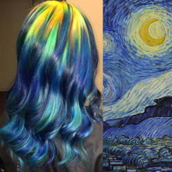 did-you-kno:  mymodernmet:  Hairstylist Creates Hair Dyeing Masterpieces Inspired by Classic Fine Art Paintings   I bet their hair looked super-rad for, like, 3 days. But then… 