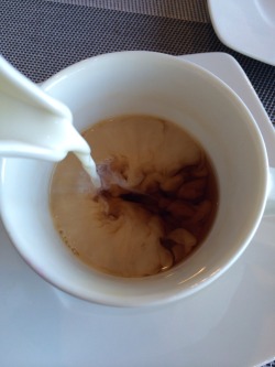 bl-ossomed:  My favorite part of coffee is when you pour milk into your cup.