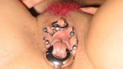 pussymodsgalore  A pierced pussy with rings. The original poster suggested &ldquo;Try To Fuck This One&rdquo;. That might be a bit difficult until you had worked out and unravelled whatever is going on here! One for the puzzle page. 