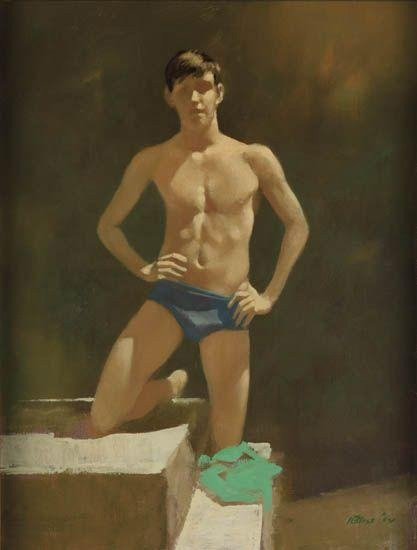 ganymedesrocks:Robert R. Bliss (1925 - 1981), was an American painter, born in Newton, MA., who attended school at Bowdoin College, Maine, and was drafted into military service during World War II.  At that time, he started to create his first figurative