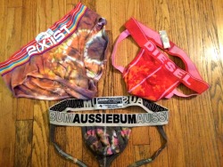 tiedyeundies:  The Final Tie Dye Undies Sale: Package 9 includes two Jocks (aussiebum &amp; Diesel) and a pair of 2xist Breifs in Size LARGE. Get it NOW for only ์ !