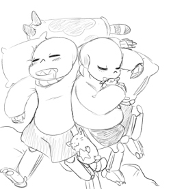 bonesinner: thehappyfell:   gay skeletons doodle dump #3  thIS MAKES ME SO HAPPY. GAMMU COME LOOK AT THIS! @nerdyshitlord !!!!!! 