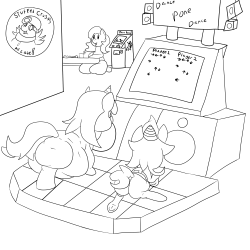 saggislapsdojo:  jesterbells:  Something I was working for a Friend Hell Ray. I decided to post the line art because i couldn’t seem to get it how i liked it ^^; sorry man, anyway enjoy guys.  I’d spend five nights here, what could go wrong?  Thanks