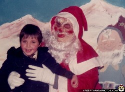 horroroftruant:  These CreepySanta Photos Are Ho-Ho-Horrifying  Nearly everyone has known someone to be scared of Santa Claus or has been that kid wetting their pants on the jolly man’s lap. Santa knows when we’ve been sleeping. He knows if we’ve