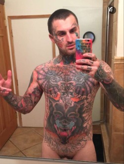 leanhairymen:  Bro is tatted