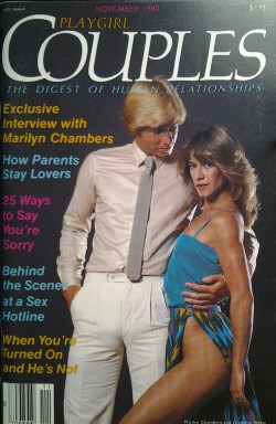 Just added this copy of Playgirl Couples from November, 1980 to the magazine cover gallery. Marilyn is pictured with Grahame White. Also included are a couple pictures from the feature article inside, taken on the set of Insatiable (1980).