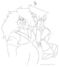 I was going through my older files when I found a sketch SO OLD it was done before I knew what Peri looked like without her limb enhancers. So I decided to clean it up and line it.&hellip;I think she has a wedgie&hellip;