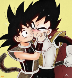 bloatedcrayon: An art rendition of this fic by Kakarot-kun edit: I added a cover because it looked like it needed it  This is way too adorable!!! I love it so much!!   ❤  ❤  ❤      