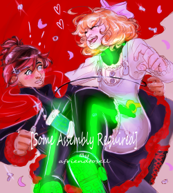 I did a sorta cover thing for afriendtosell’s awesome Nuts n’ Dolts fanfic  Some Assembly RequiredI’ve always shipped Nuts N’ Dolts but this fanfic sent me into overdrive