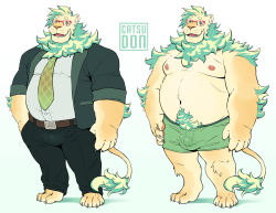 catsudon:   Meet M. Leon Pan! The M stands for Melon       🦁💦Twitter / FurAffinity
