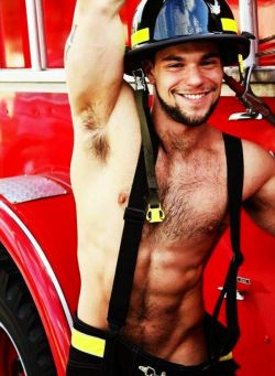 southhallspsu:  I always reblog pics of fellow firemen. And this scruffy stud definitely deserves it 