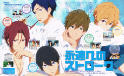 Free-Scans:  Animage August 2014  - Free! Eternal Summer High Res Scans Scanned And