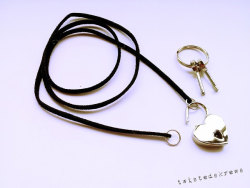 twistedskrews:  3 in 1 BDSM real locking bracelet, necklace, choker, collar wrap submissive slave, day collar, anklet,