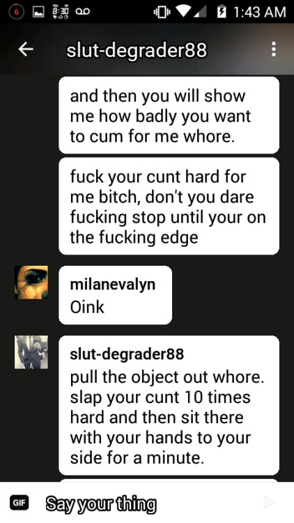 Sex slut-degrader88:  milanevalyn:  Part one pictures