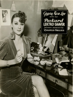 my-retro-vintage:Gypsy Rose Lee    Advertisement 1930s 