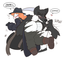 thekilinah:  Hunted!  Happy Halloween!! Here’s the winner of the Spooky smut poll: Van Helsing Abbi and Werewolf MM ~ Have a lovely day y’all!  Mmnf~ =//w//=