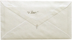 feedmydarkdesires:   “Because sending a letter is the next best thing to showing up personally at someone’s door. Ink from your pen touches the stationary, your fingers touch the paper, your saliva seals the envelope, your scent graces the paper.