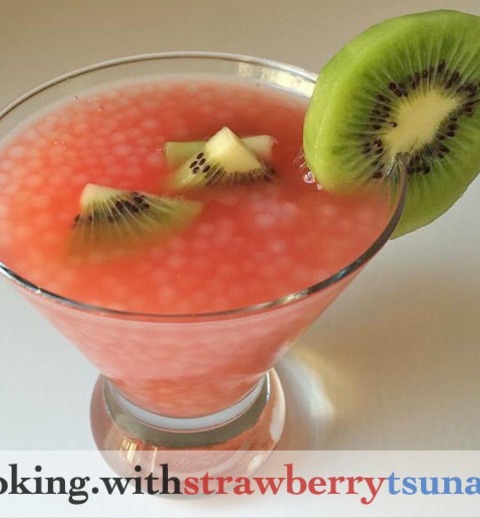 Watermelon Sago with Kiwi Fruit