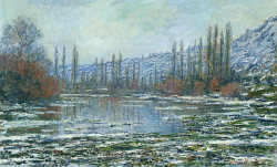 artist-monet:  The Thaw at Vetheuil, Claude Monet