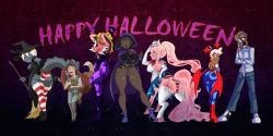 numbnutus:  Halloween collab feat the Discord OCs many thanks to the artists and contributors who helped out@takumi-exe @raisenka 
