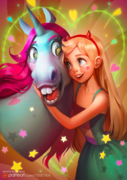 svetlanatigai:  I am a big fan of Star vs the Forces of Evil. Here is my fan art of Star and Pony Head https://www.patreon.com/Tsvetka 