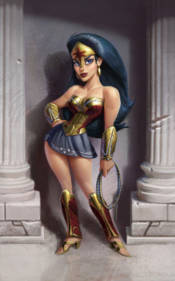 cyberwolf-lair:  Wonder Woman by Sam Nielson (Artsammich) Deviant Art ||| Website  Yes please :/)
