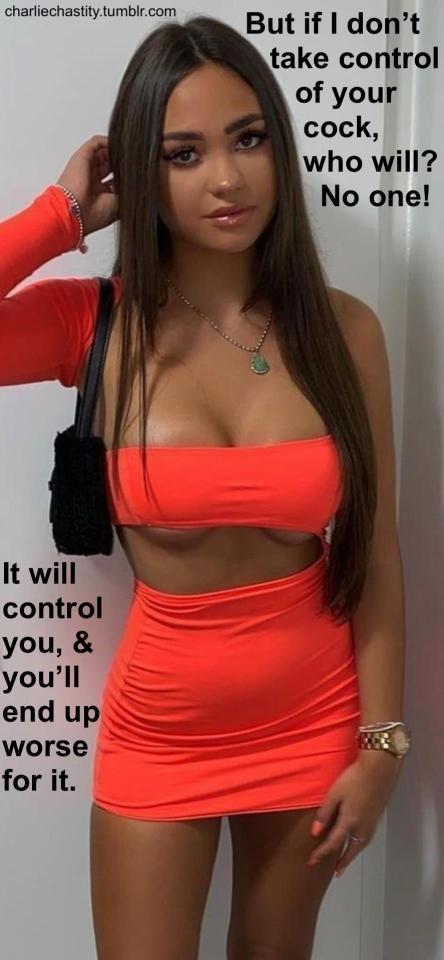 But if I don&rsquo;t take control of your cock, who will? No one!It will control you, &amp; you&rsquo;ll end up worse for it.