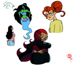 dacommissioner2k15:  ironbloodaika:  chill8ter:  Sketches I did today after getting off work. Girls I need to do more art of.  I see mine. XD  Same here!! Paulina, Desiree, and Wuya have been my long time faves!! Scarlet I haven’t see the season that
