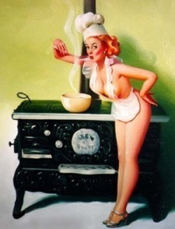 nettie-nightshade:  Who needs to cook when you can wear an apron like this? 
