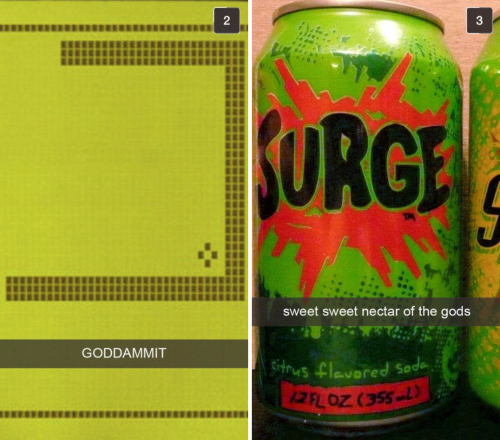 tastefullyoffensive:If Snapchat Existed in the ‘90s (images via imgur)Previously: Snapchat Art by James McKenna
