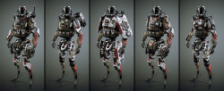 theartofmany:Artist:  Ranulf Busby | DokuTitle:  Planetside 2 - Nanite Systems Combat Unit (Black Ops)“Concepted, modelled, rigged and textured the 5 class variants for the Black Ops faction. All share a single 2048 texture set. In addition to this,