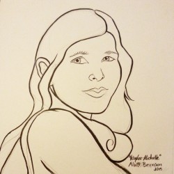 Portrait of my daughter, Kaylee-Michelle. Ink on paper. #mattbernson #ink #portraits #family #artistsoninstagram #artistsontumblr