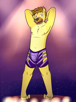 Fuze in back-up-dancer shortsYeah, I watched Zootopia, what kind of furry do you take me for?  And yeah, I totally dug the shorts on the back up tiger dancers, so I wanted to try em on myself.