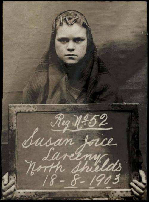 Susan Joice, 16, arrested for stealing money from a gas meter. 1903. Nudes &amp; Noises  
