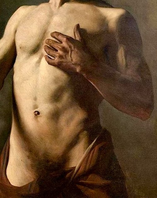 sculppp:  Charles Gleyre (1806-1874)Portrait of the Roman youth, Scaevola, 1858,(detail).
