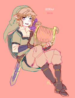 estellecampanella:  did i quick redraw of one of my favourite old loz fanarts of mine tfw instead of the way i draw link getting manlier over time he just got even more cute