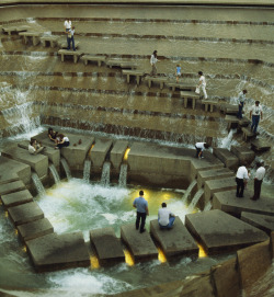 lorettabosence:  The Active Pool, Fort Worth Water Gardens, Texas. Designed by Philip Johnson and John Burgee and built in 1974.