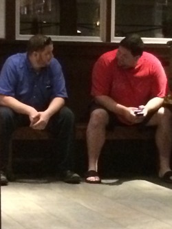 superchocbear and I were sitting too far away to get really good photos, but these two sexy fucks are obviously at Red Lobster for endless shrimp too.