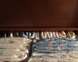 padded-cookie:  Came home to find my underwear drawer now filled with diapers. It’s going to be a long padded summer.