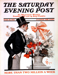 lostsplendor:  Easter Flowers by J.C Leyendecker, March 22nd, 1913 (via The Saturday Evening Post) 