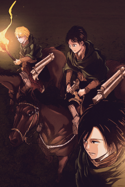 maruuji:   Shingeki no Kyojin - Armin & Eren & Mikasa