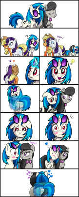 twilightsprinkle:Intertwining Tails by RoyalRainbow51 AHHHH THIS IS TOO CUTE TWT Rarijack AND Octascratch AND tailhugs AHHHHHHH &lt;3333333