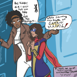 Kamala finally gets to meet her hero, CAPTAIN MARVEL!!! Kind of. Sort of. Not really. &hellip;someone call the police. Courtesy of terrible THE drawfag.