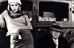 Faye Dunaway &amp; Warren Beatty on the set of Bonnie and Clyde, 1967.