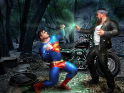 Superman defeated by kryptonite .Eternal heroâ€™sÂ  drama.