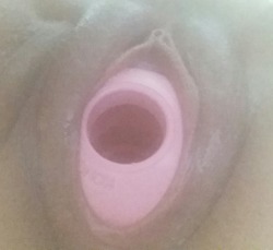 anotherdirtyblog:  Large Kong toy. Sorry it looks so fuzzy, I took this pic in the shower and it was a little steamy.    Looking good. Lets see your gape.